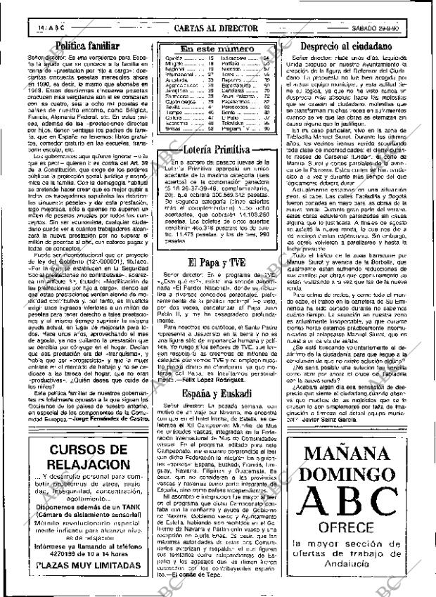 ABC SEVILLA 29-09-1990 página 14