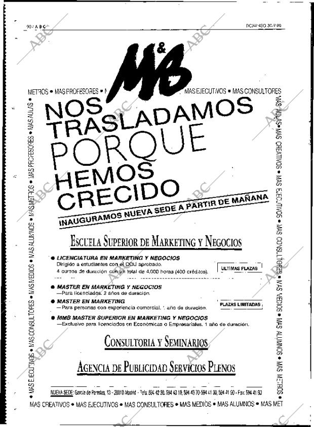 ABC MADRID 30-09-1990 página 90