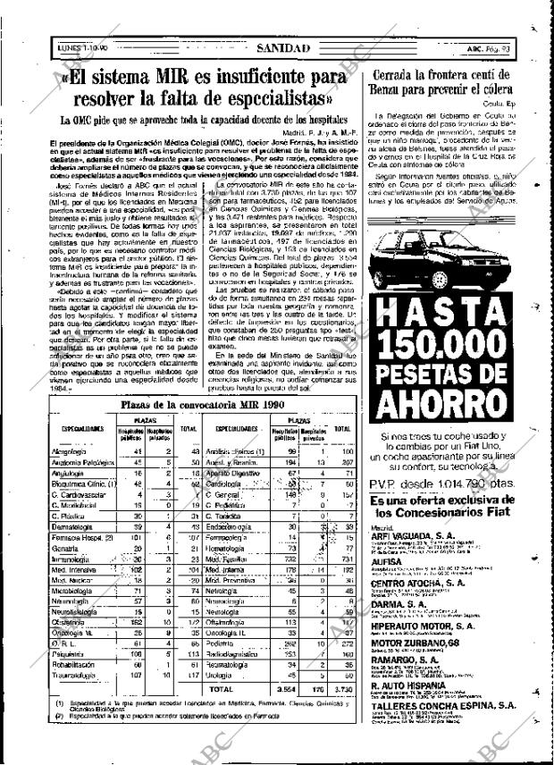 ABC MADRID 01-10-1990 página 93