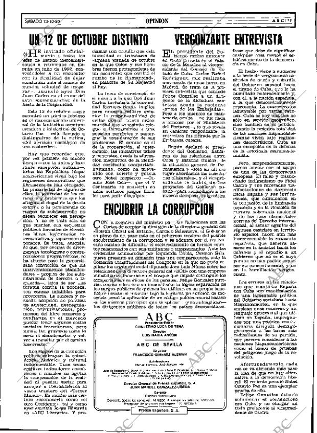 ABC SEVILLA 13-10-1990 página 11