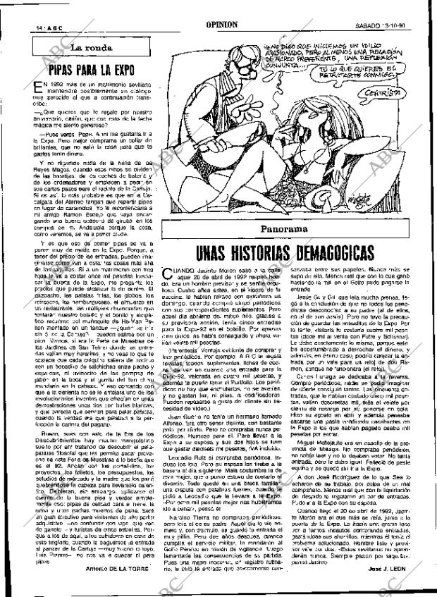 ABC SEVILLA 13-10-1990 página 14