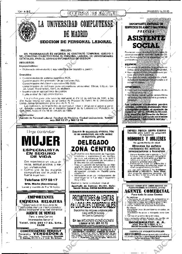 ABC MADRID 14-10-1990 página 104
