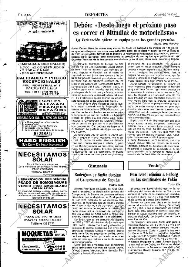 ABC MADRID 14-10-1990 página 114