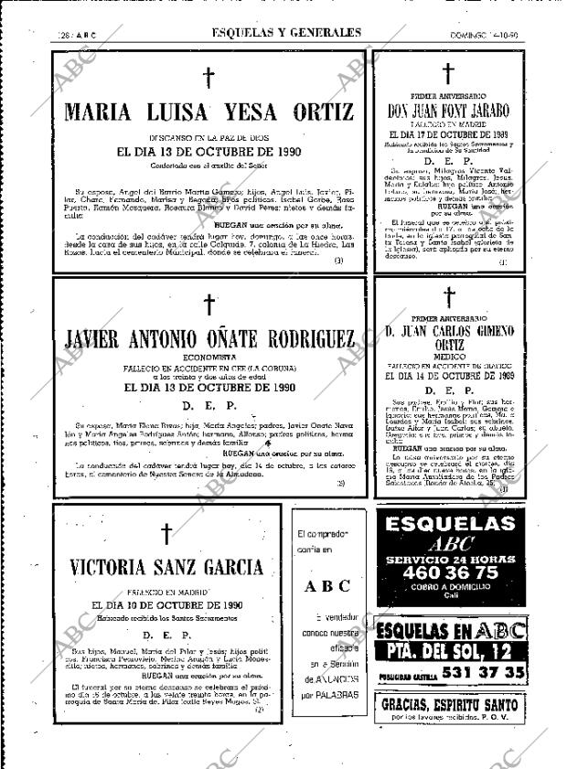 ABC MADRID 14-10-1990 página 128