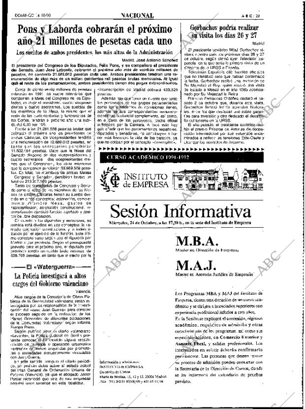 ABC MADRID 14-10-1990 página 29