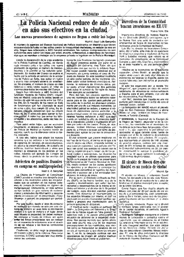 ABC MADRID 14-10-1990 página 42