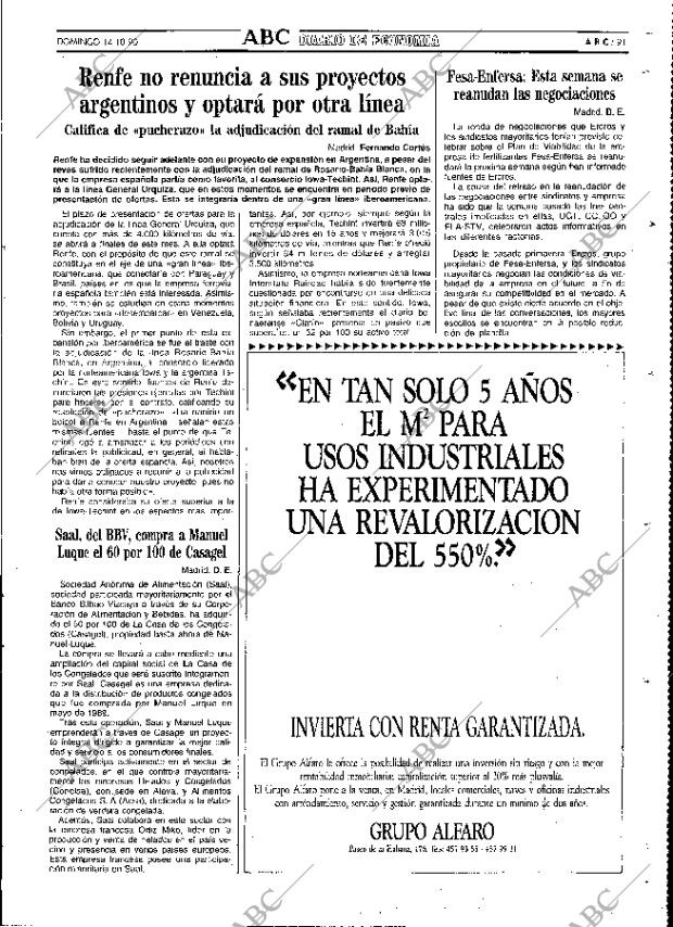 ABC MADRID 14-10-1990 página 91