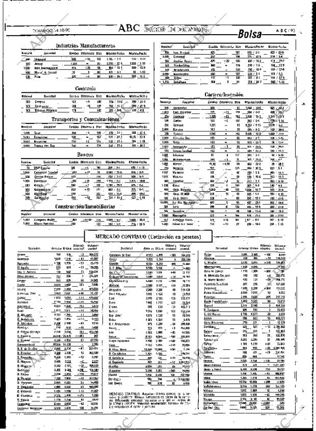 ABC MADRID 14-10-1990 página 93