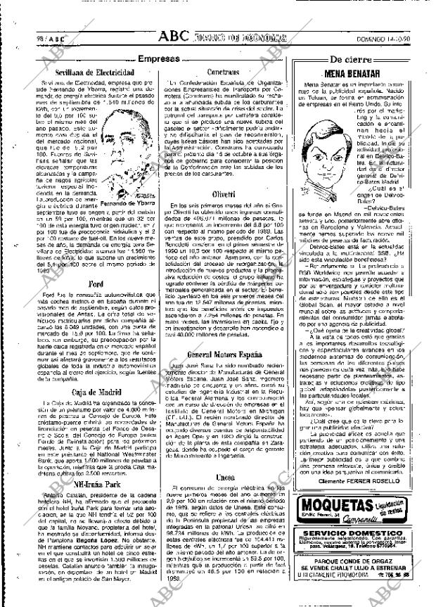 ABC MADRID 14-10-1990 página 98
