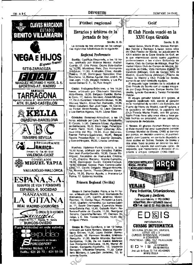 ABC SEVILLA 14-10-1990 página 108