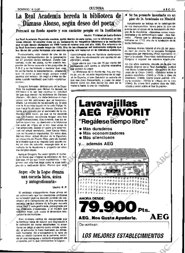 ABC SEVILLA 14-10-1990 página 57