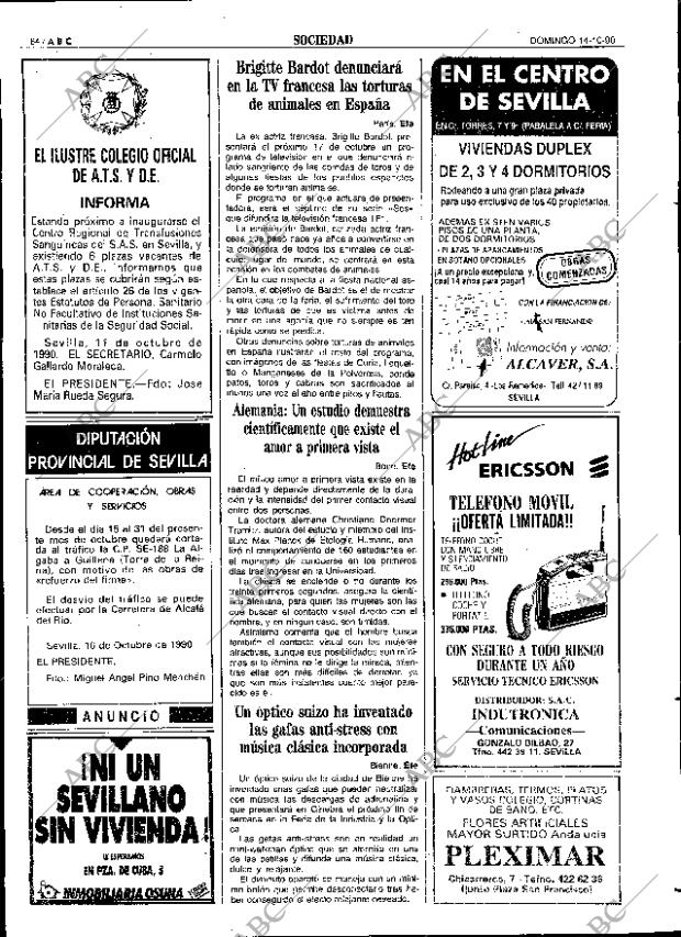 ABC SEVILLA 14-10-1990 página 64