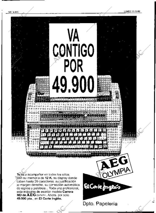 ABC SEVILLA 15-10-1990 página 100