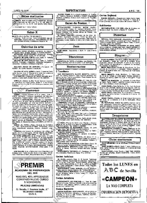 ABC SEVILLA 15-10-1990 página 109