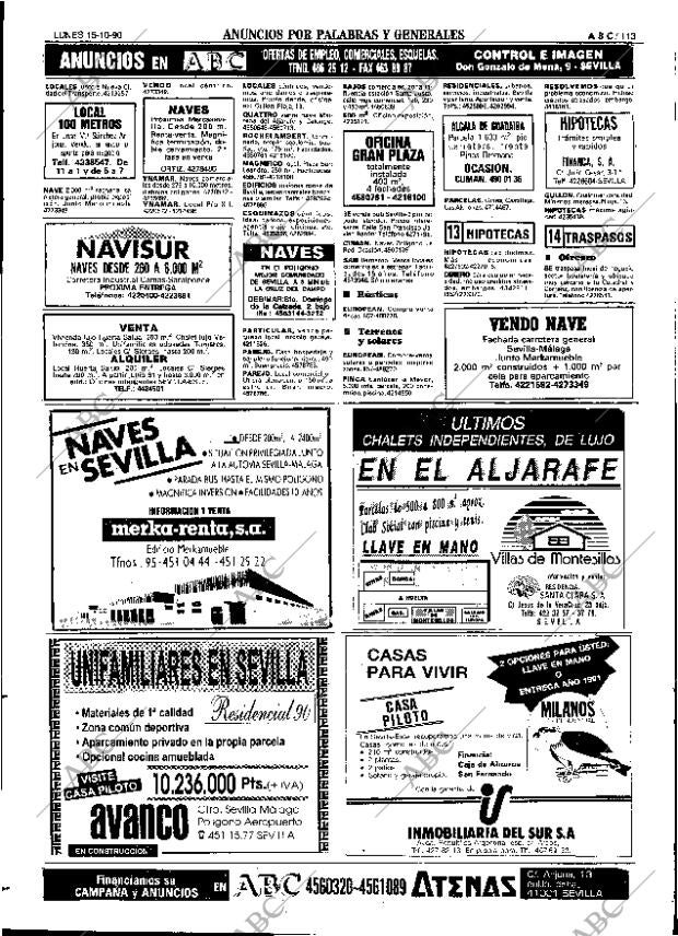ABC SEVILLA 15-10-1990 página 113