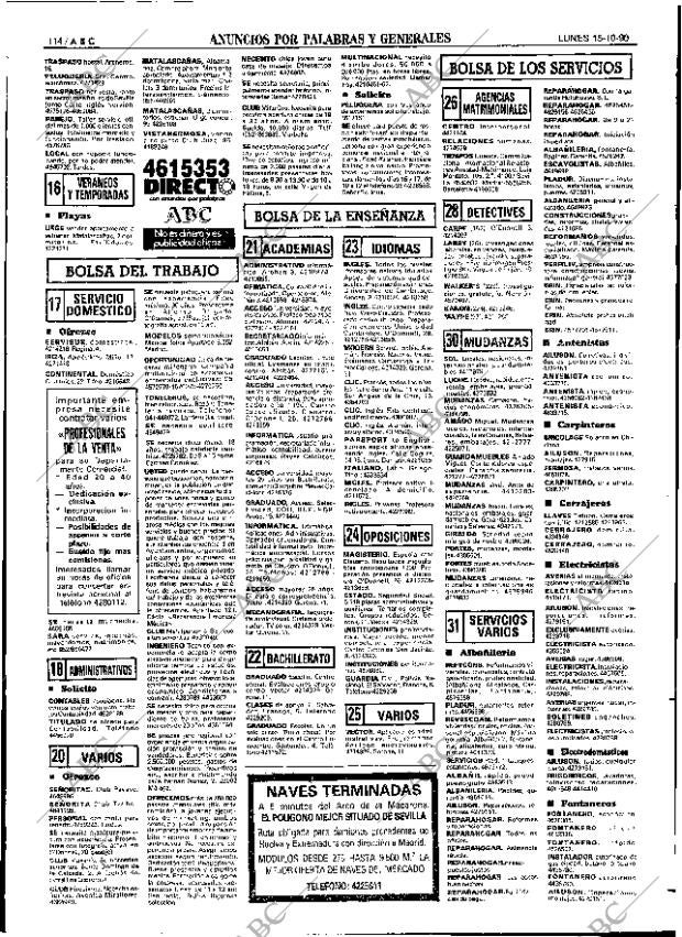 ABC SEVILLA 15-10-1990 página 114