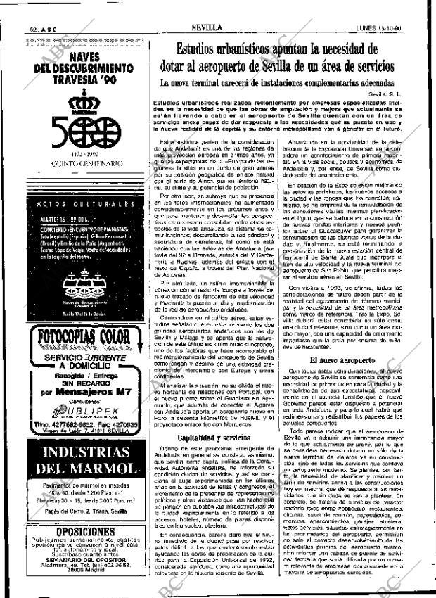 ABC SEVILLA 15-10-1990 página 52