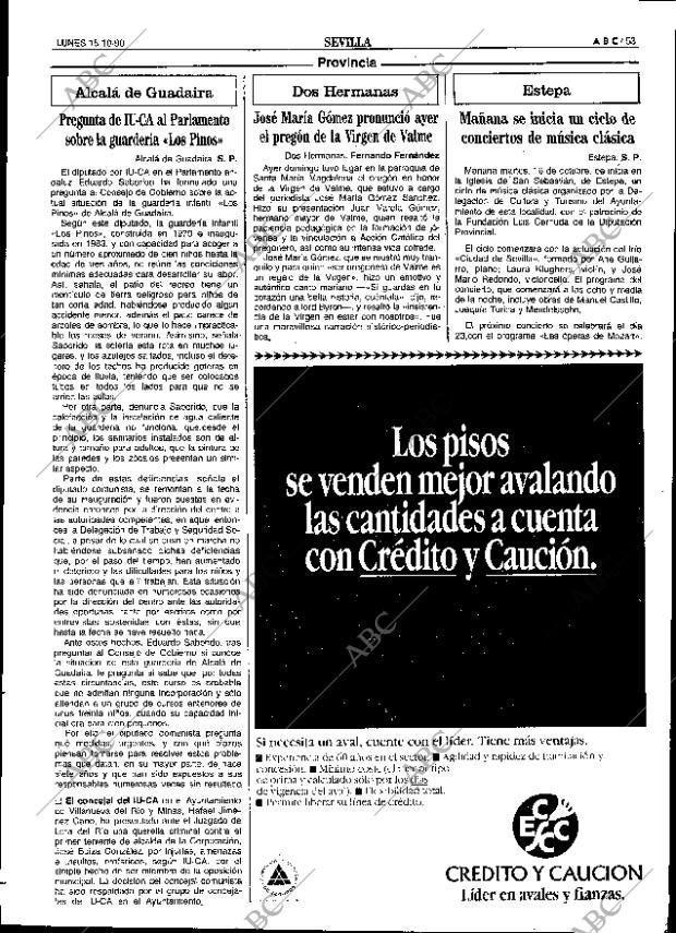 ABC SEVILLA 15-10-1990 página 53