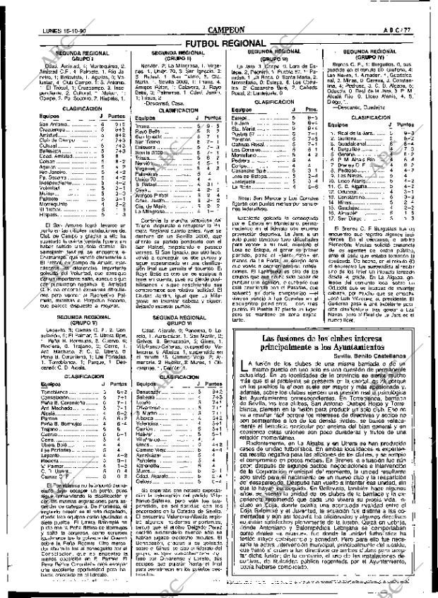 ABC SEVILLA 15-10-1990 página 77