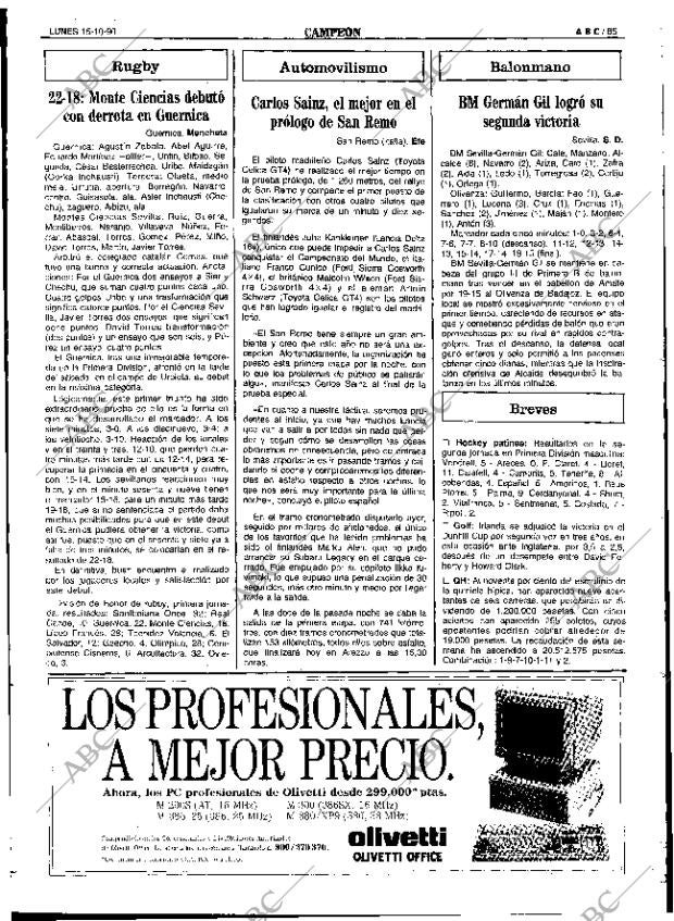 ABC SEVILLA 15-10-1990 página 85