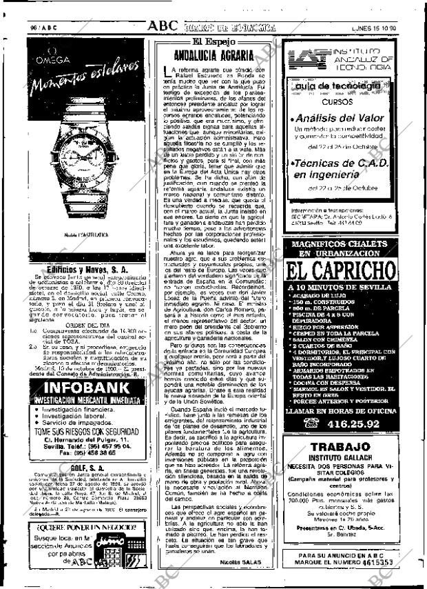 ABC SEVILLA 15-10-1990 página 96