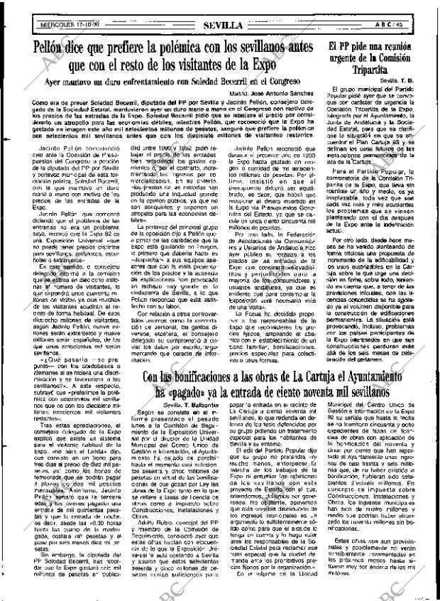 ABC SEVILLA 17-10-1990 página 45