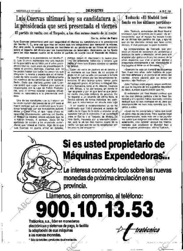 ABC SEVILLA 17-10-1990 página 85
