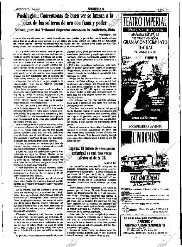 ABC SEVILLA 17-10-1990 página 91