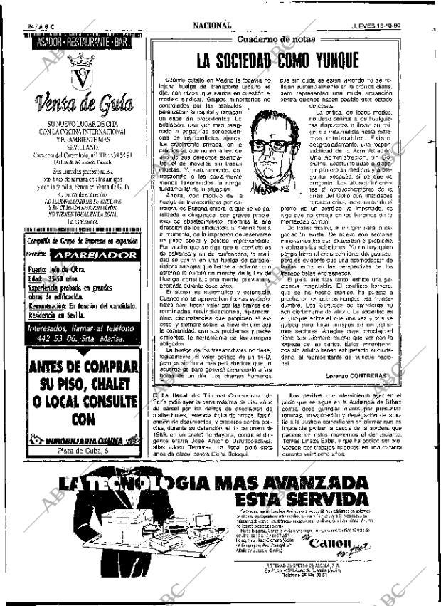 ABC SEVILLA 18-10-1990 página 24