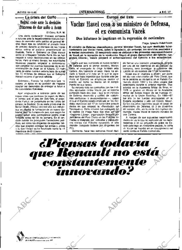 ABC SEVILLA 18-10-1990 página 27