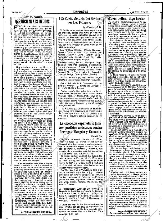 ABC SEVILLA 18-10-1990 página 64