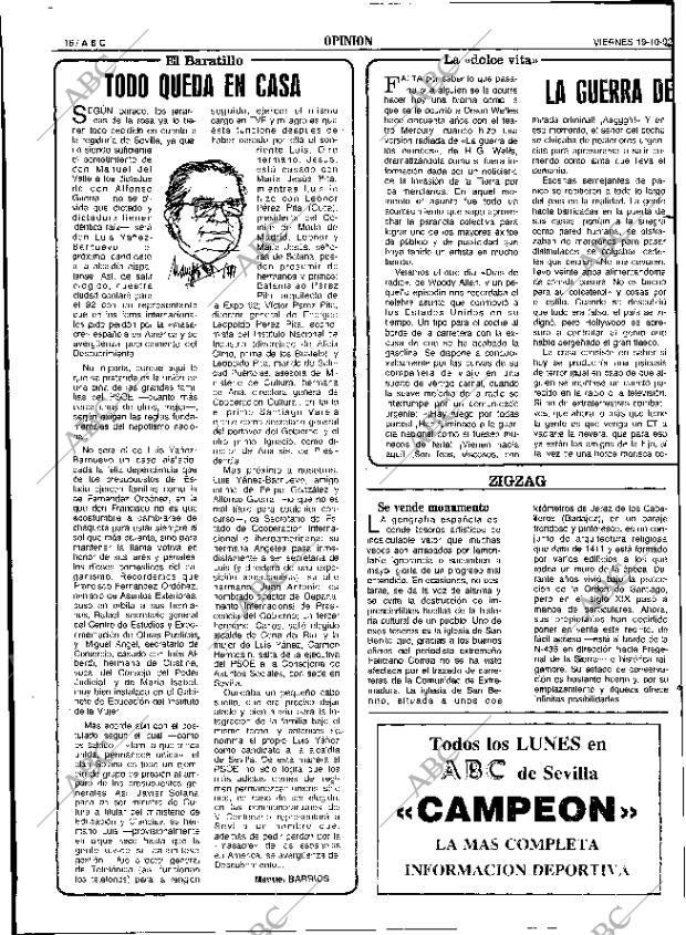 ABC SEVILLA 19-10-1990 página 16