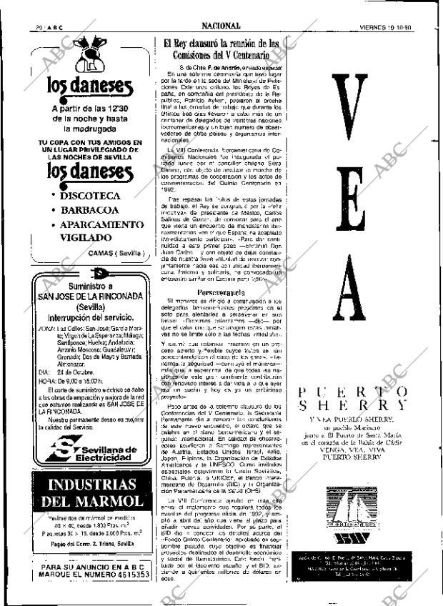 ABC SEVILLA 19-10-1990 página 20