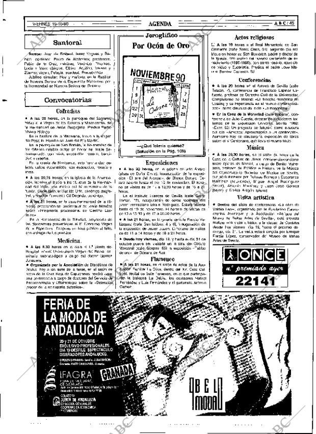 ABC SEVILLA 19-10-1990 página 45
