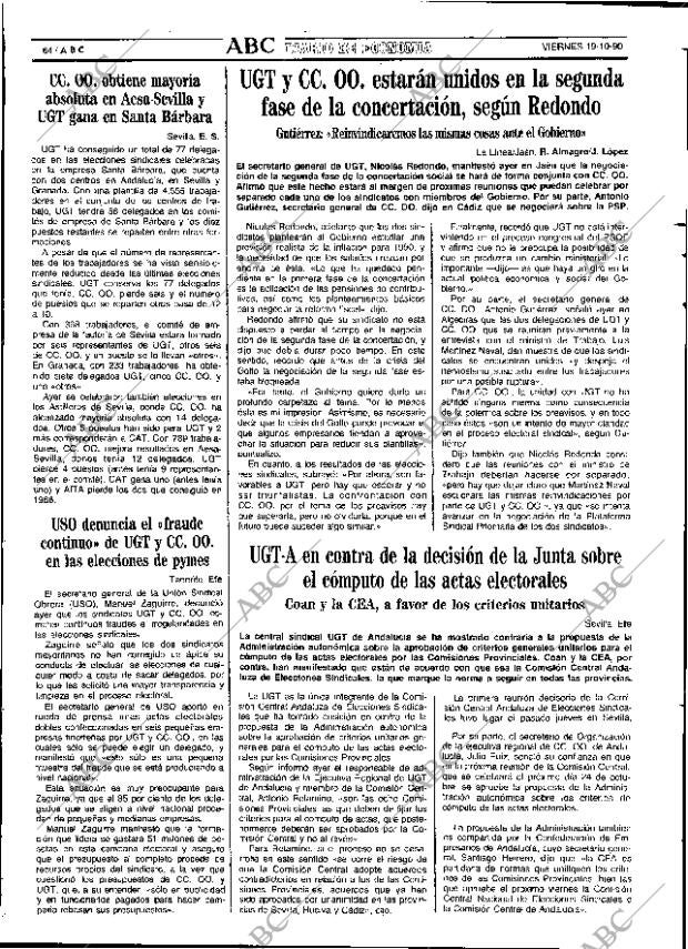 ABC SEVILLA 19-10-1990 página 64