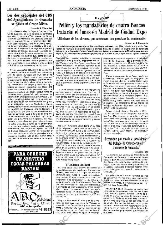 ABC SEVILLA 20-10-1990 página 38