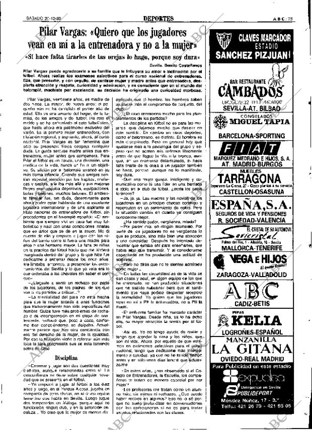ABC SEVILLA 20-10-1990 página 73