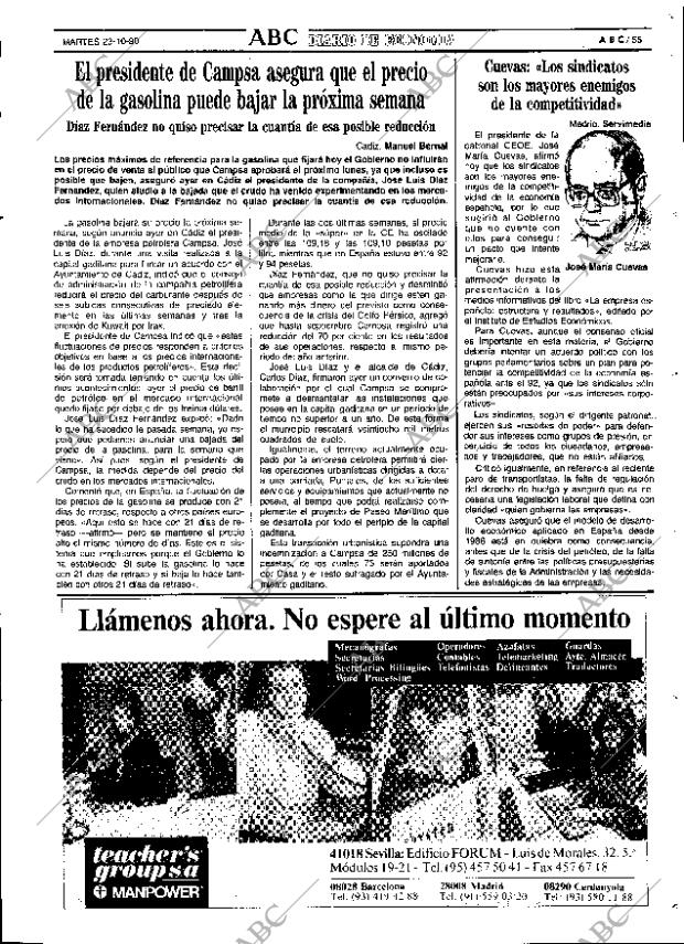ABC SEVILLA 23-10-1990 página 55