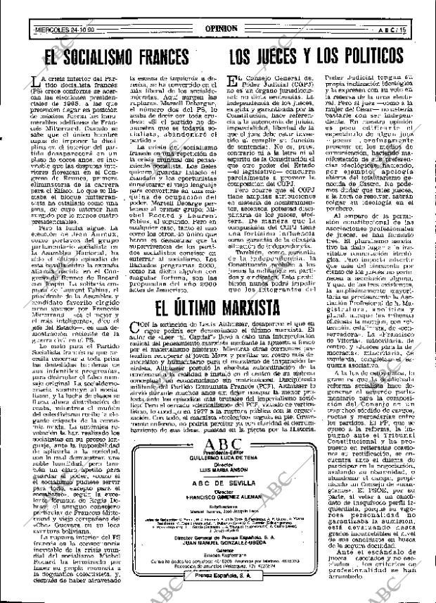 ABC SEVILLA 24-10-1990 página 15