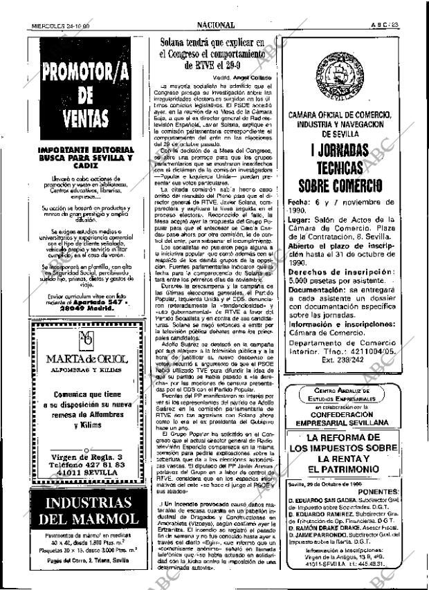 ABC SEVILLA 24-10-1990 página 23