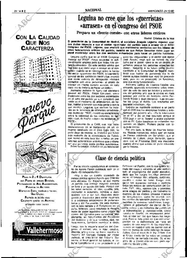 ABC SEVILLA 24-10-1990 página 24