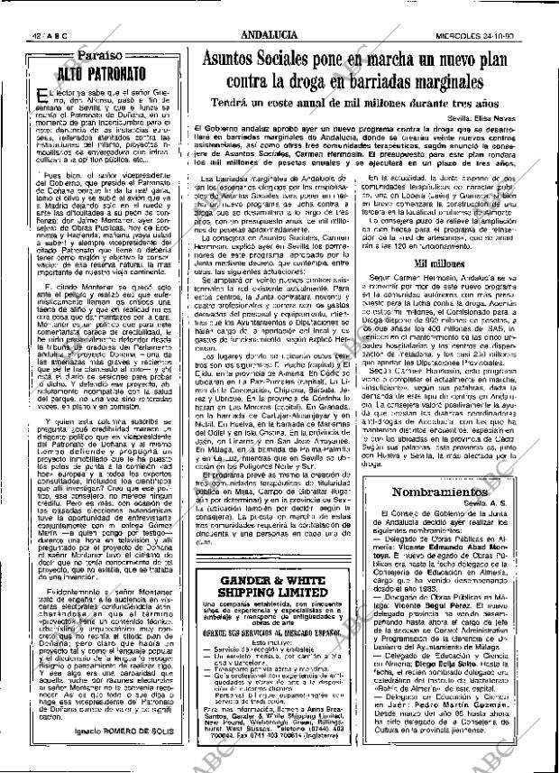 ABC SEVILLA 24-10-1990 página 42