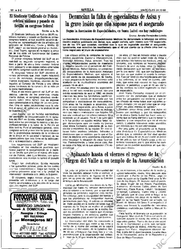 ABC SEVILLA 24-10-1990 página 52