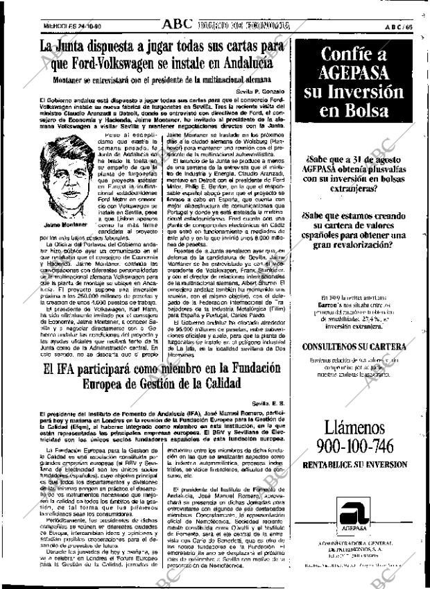 ABC SEVILLA 24-10-1990 página 65
