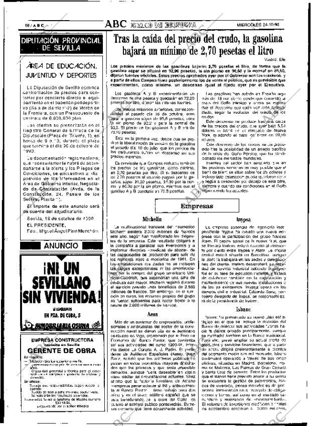 ABC SEVILLA 24-10-1990 página 68
