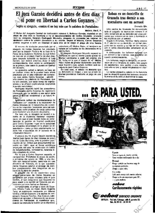 ABC SEVILLA 24-10-1990 página 77
