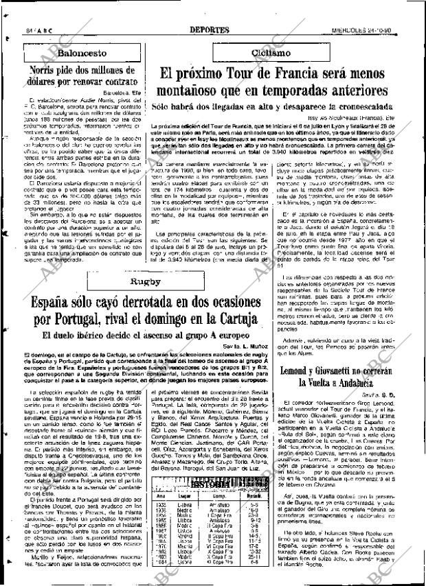 ABC SEVILLA 24-10-1990 página 84
