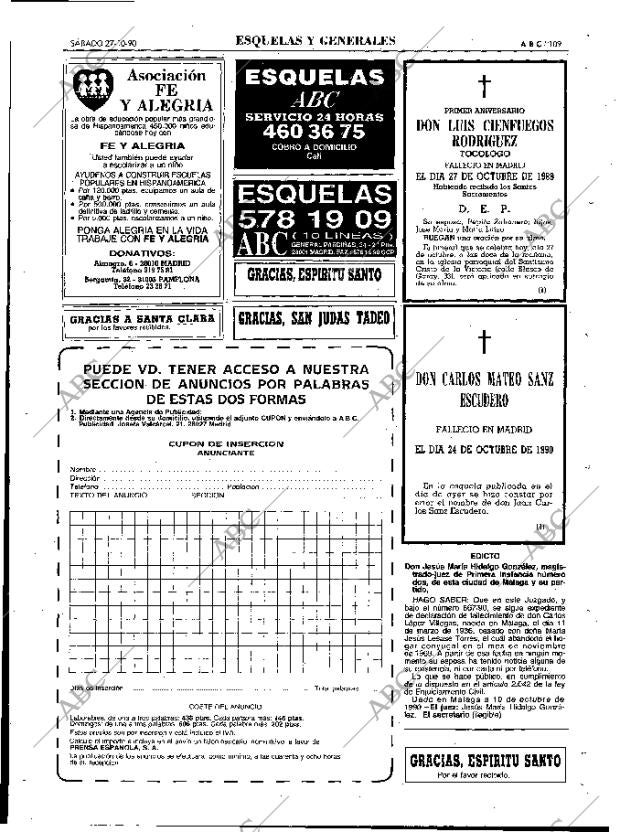 ABC MADRID 27-10-1990 página 109