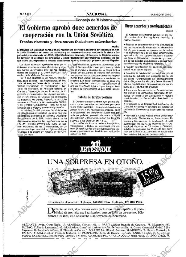 ABC MADRID 27-10-1990 página 38