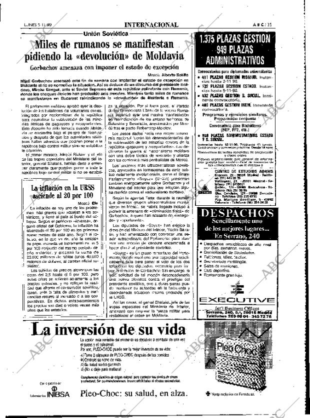 ABC MADRID 05-11-1990 página 35